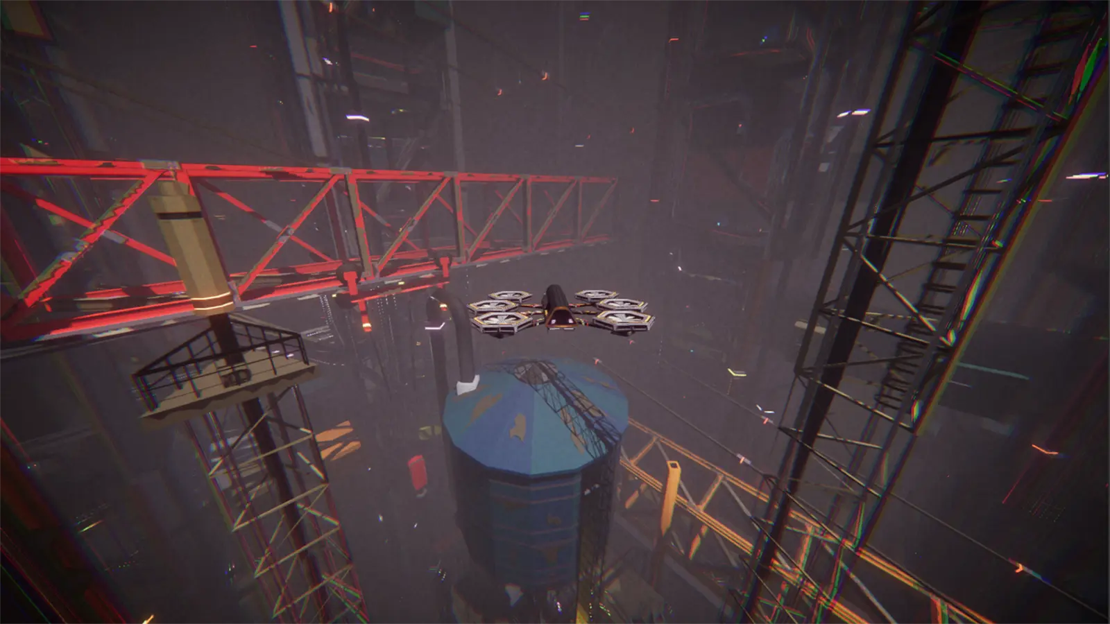 In-game screenshot of Drone Tinkerer racing video game
