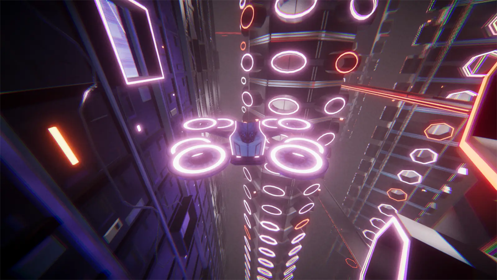 In-game screenshot of Drone Tinkerer racing video game