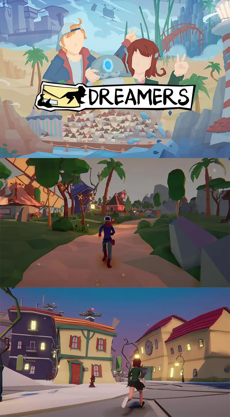 cover illustration of dreamers video game by playsys
