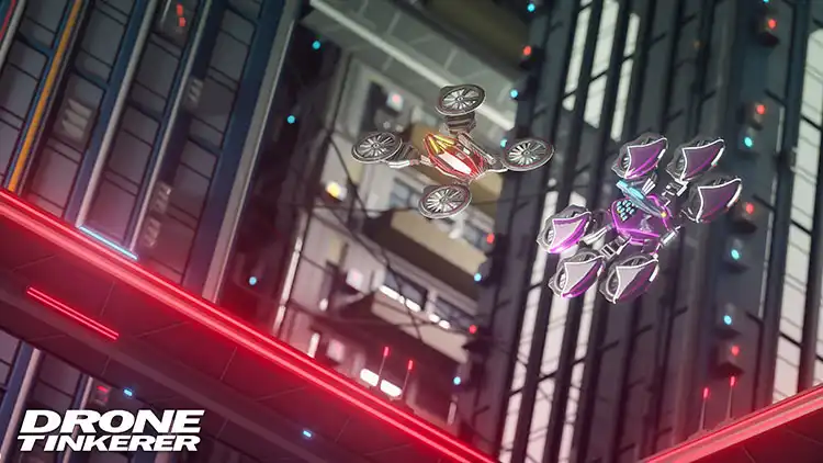 cover image of Drone Tinkerer racing video game for Steam