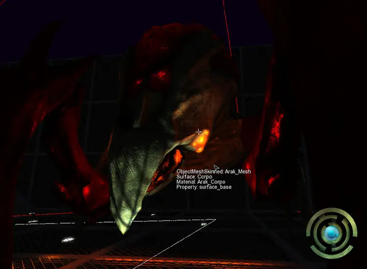 3D monster from a video game prototype by playsys and unigine game engine